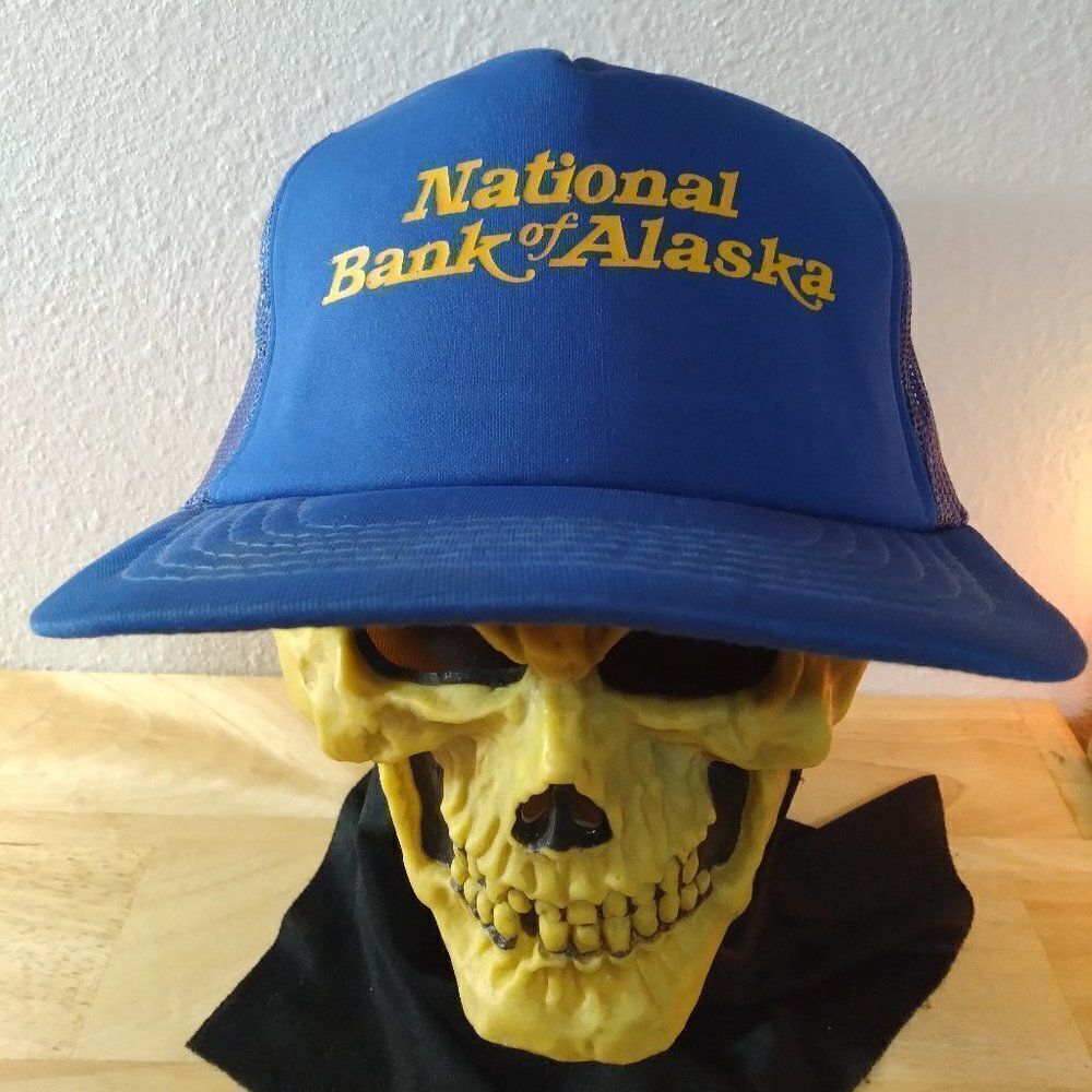 Deadstock Vintage National Bank Of Alaska Snap Back Trucker Hat